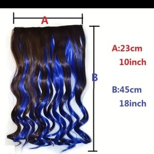 Blue and Brown Hair Extensions